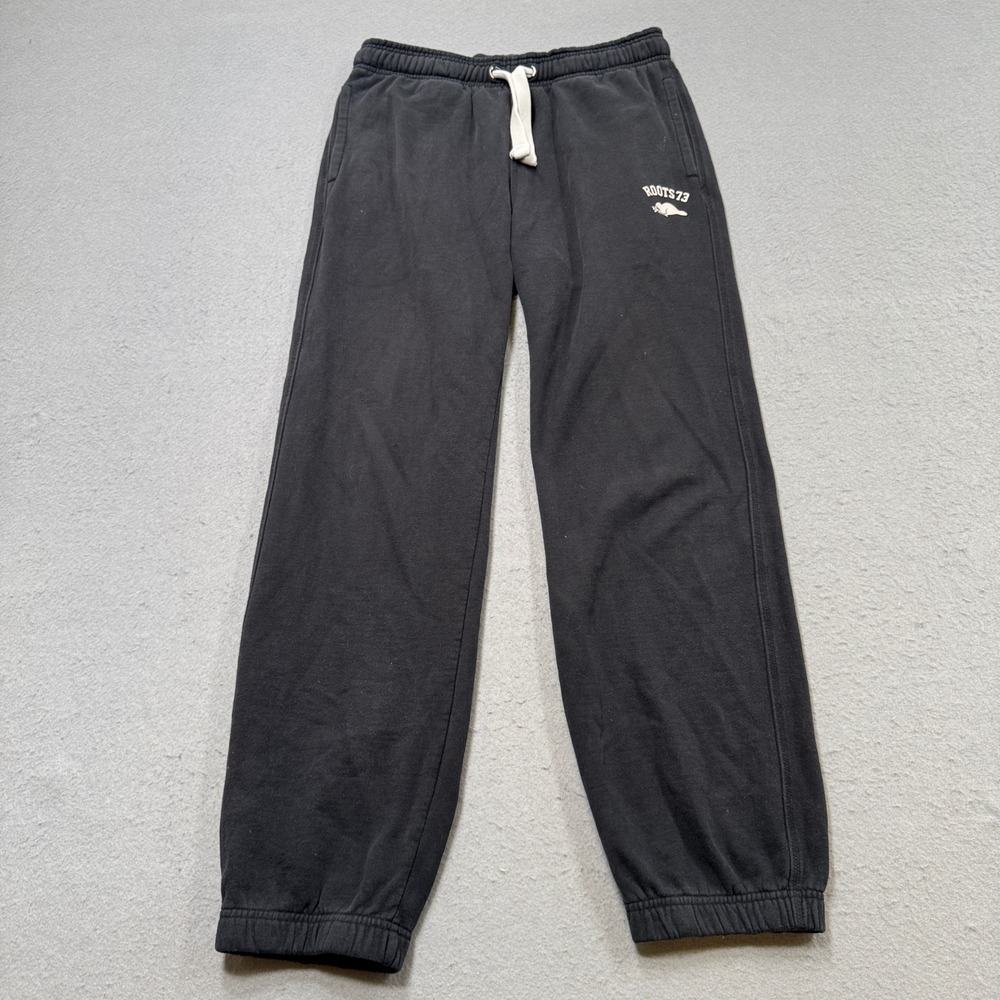 Roots 73 Athletics Sweatpants Men's Small Black Fleece Lined Athletic Sportswear